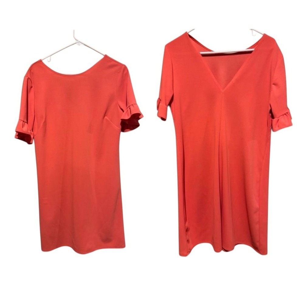 Elegant Coral Midi Dress